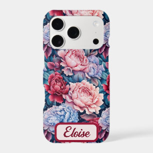 Blue and Pink Flowers Personalised 