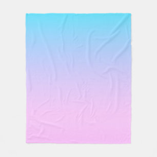 Blue and pink gradient background fleece blanket