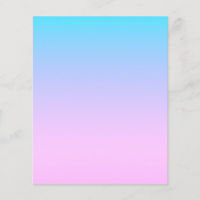 Blue and pink gradient background flyer (Front)