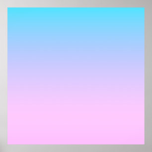 Blue and pink gradient background poster