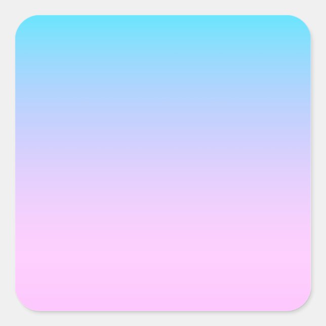 Blue and pink gradient background square sticker (Front)