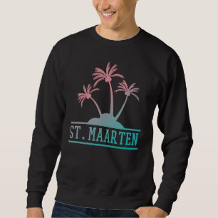 Blue and Pink Gradient St Maarten   Sint Martin Sweatshirt