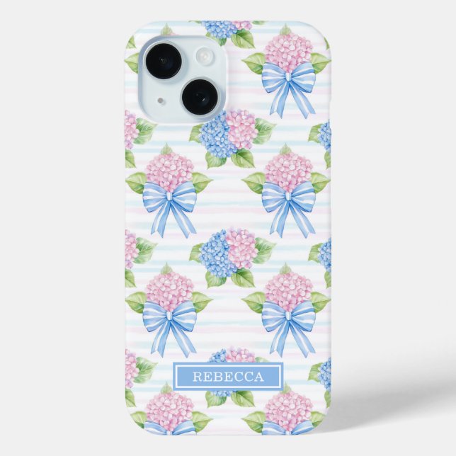 Blue and Pink Hydrangeas  Case-Mate iPhone Case (Back)