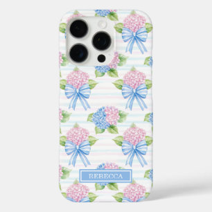 Blue and Pink Hydrangeas iPhone 16 Pro Case