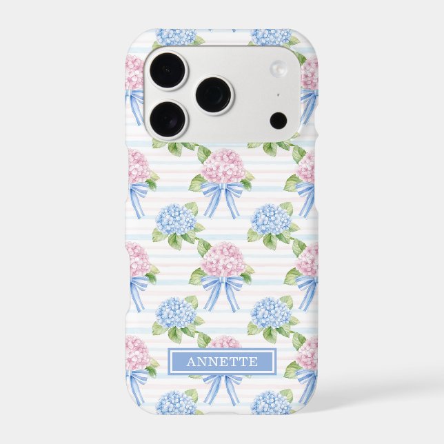 Blue and Pink Hydrangeas Striped (Back)