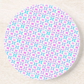 Blue and pink patterned  coaster