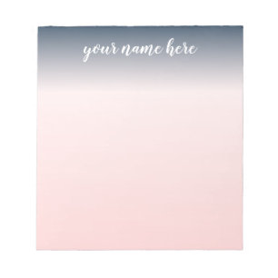 Blue and Pink Personalised Notepad