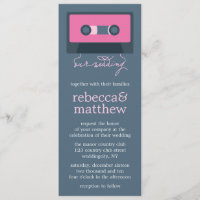 Blue and Pink Retro Mixtape Wedding