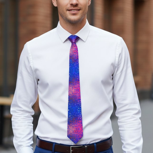 Blue and Pink sequin  Neck Tie (Creator Uploaded)