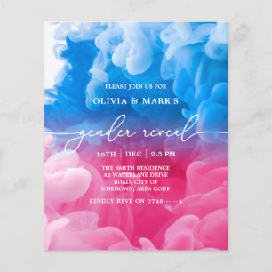 Blue and Pink Smoke Budget Baby Gender Reveal 