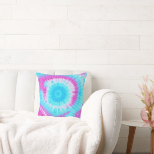 Blue and Pink Tie Dye Cushion