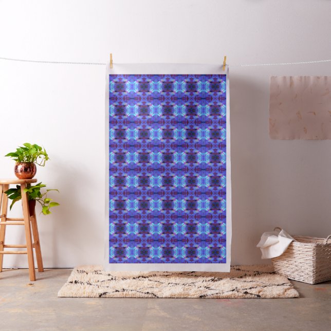 Blue and Purple Abstract Design Fabric (In Situ)