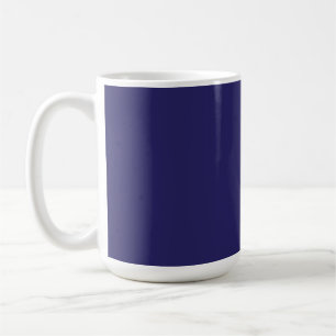 Blue and purple abstract shapes blend together in  coffee mug