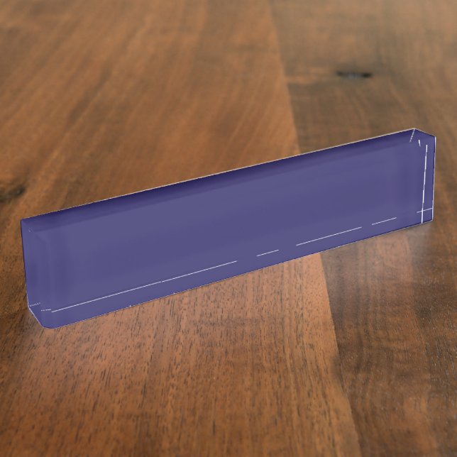 Blue and purple abstract shapes blend together in  nameplate (Side)