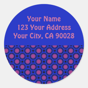 Blue and Purple address labels