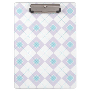 Blue and Purple Argyle Clipboard
