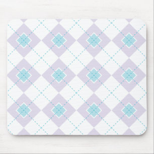 Blue and Purple Argyle Mouse Mat