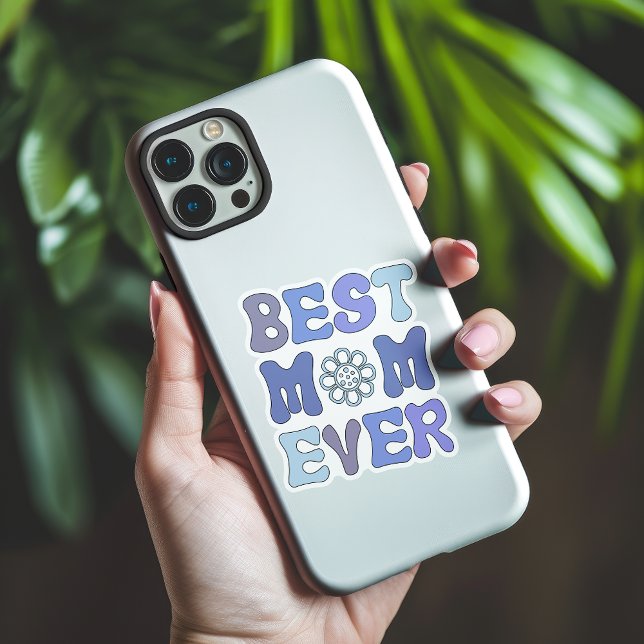 Blue and Purple Best Mum Ever Vinyl Sticker (Creator Uploaded)