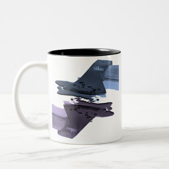 Blue and Purple Bloody Axe Two-Tone Coffee Mug