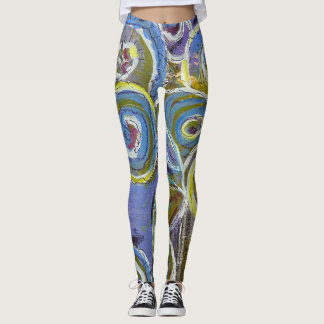 Blue and Purple by Lydia's Art Sangria Leggings