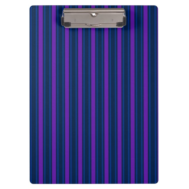 Blue and purple candy stripes clipboard (Front)