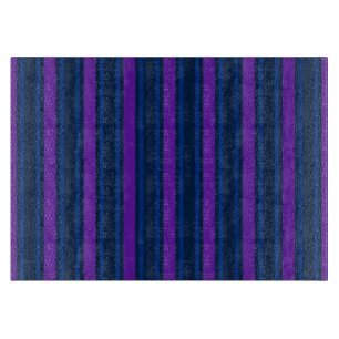 Blue and purple candy stripes cutting board