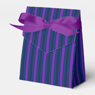 Blue and purple candy stripes favour box