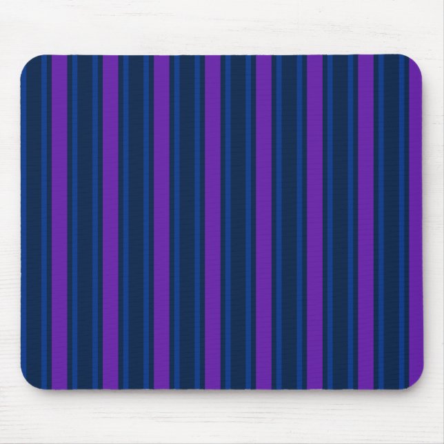 Blue and purple candy stripes mouse mat (Front)