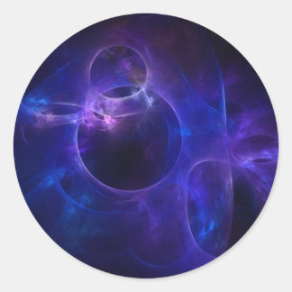 Blue and Purple Circles 1 Classic Round Sticker