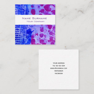 Blue and purple colour pattern business card