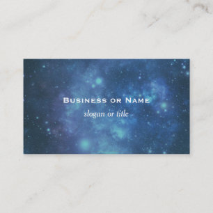 Blue and Purple Cosmic Space Image Business Card