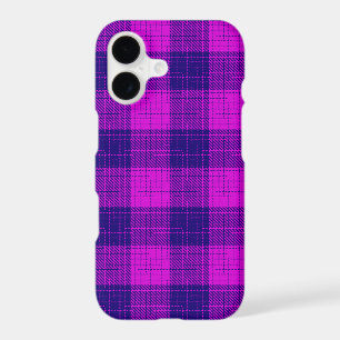 Blue and Purple Crosshatch Chequered Design