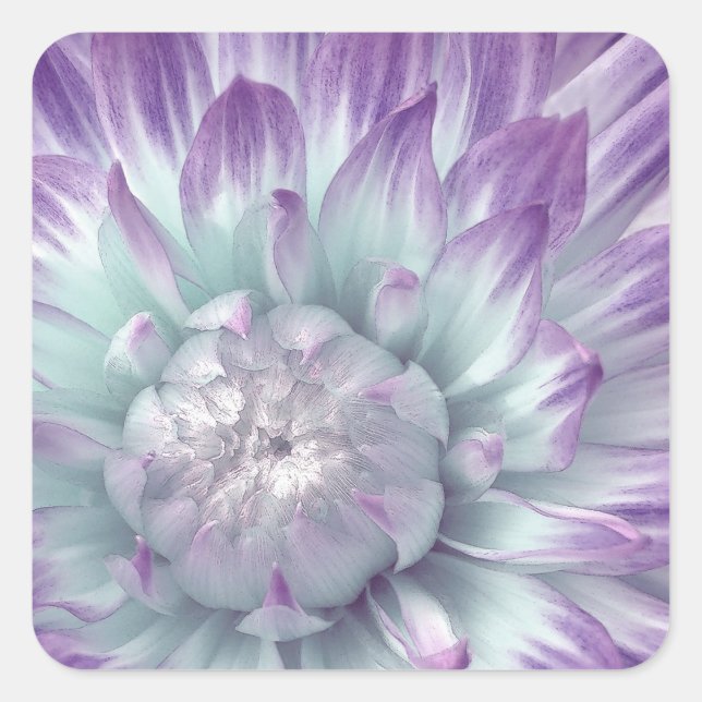 Blue and Purple Dahlia - Wedding Envelope Seal (Front)