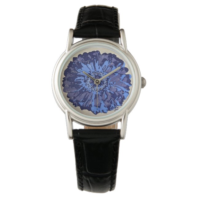 Blue and Purple Daisy Watch (Front)