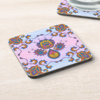 Blue and Purple Floral Art, Mehndi Blue Bliss