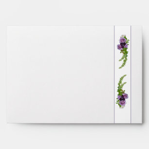 Blue and purple floral  envelope