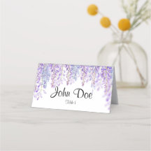 Blue and Purple Floral Place Cards 