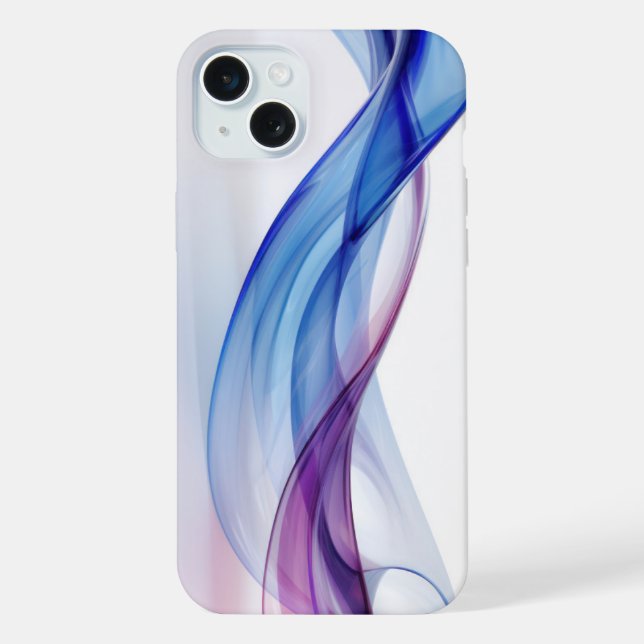 Blue and purple flowing forms iPhone case (Back)