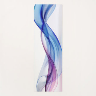 Blue and purple flowing forms yoga mat
