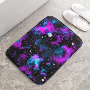 Blue and Purple Galaxy Bath Mat