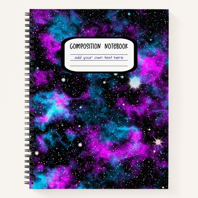 Blue and Purple Galaxy Composition Notebook (Front)
