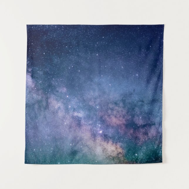 Blue and purple galaxy digital tapestry (Front)