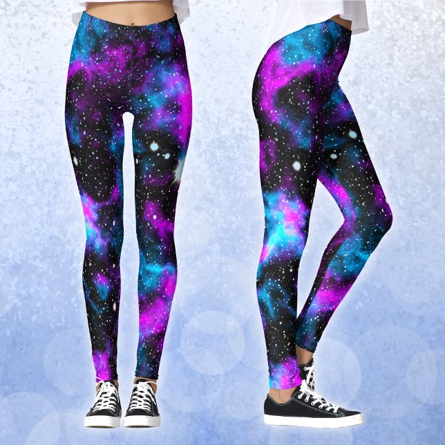 Blue and Purple Galaxy Neon Yoga Leggings (Creator Uploaded)