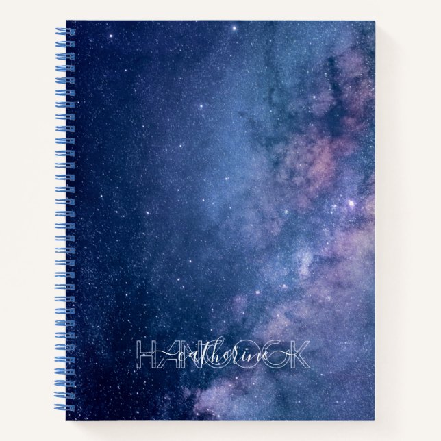 Blue and Purple Galaxy Notebook (Front)
