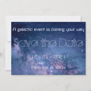 Blue and Purple Galaxy Save The Date