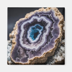 Blue and Purple Geode Magnet