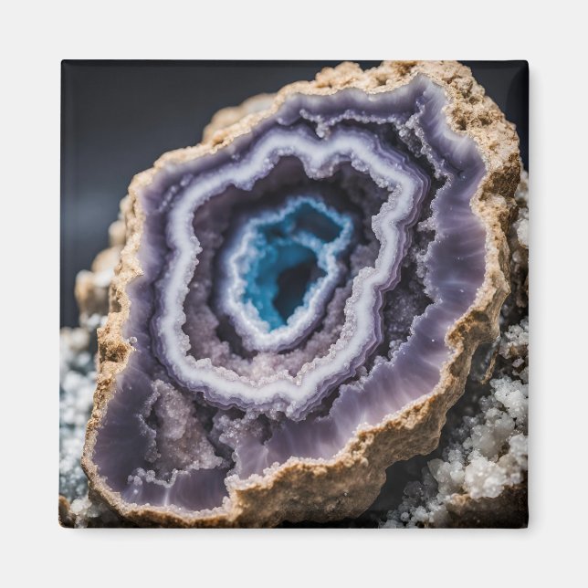 Blue and Purple Geode  Magnet (Front)