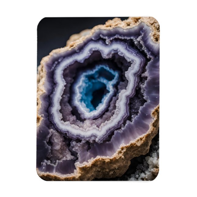 Blue and Purple Geode  Magnet (Vertical)