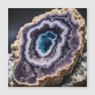 Blue and Purple Geode Magnetic Invitation