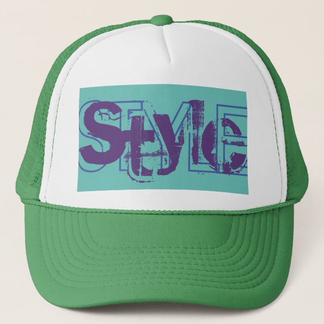 blue and purple grunge STYLE type | Trucker Hat (Front)